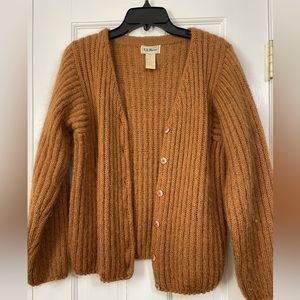 Vintage LL Bean Mohair blend Cardigan Sweater H252 Small